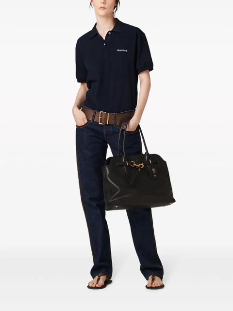 Miu Miu nappa-leather tote bag - Black - zdjęcie produktu nr 2