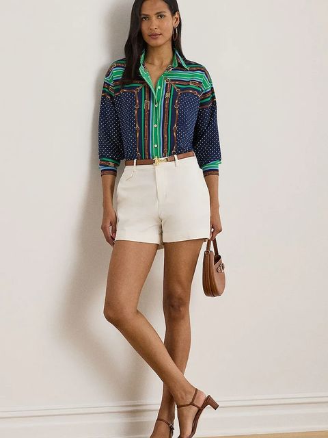 Lauren Ralph Lauren koszula damska kolor niebieski relaxed z kołnierzykiem klasycznym 200P03687