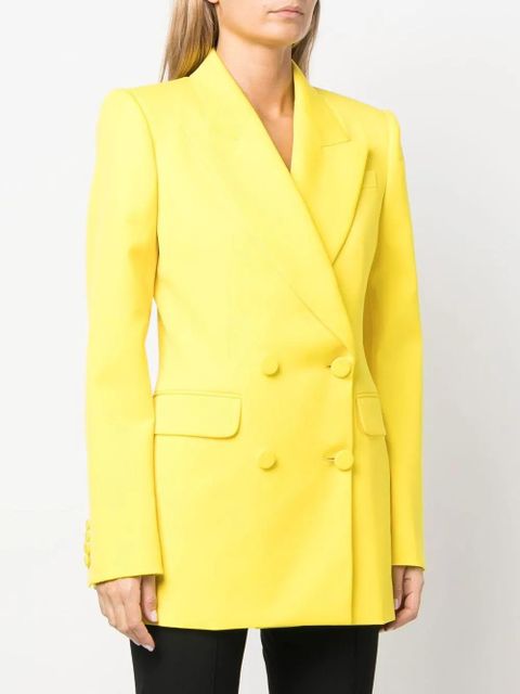 Alexander McQueen double-breasted wool blazer - Yellow