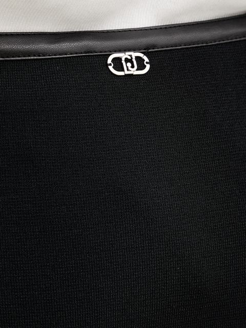 Liu Jo spódnica kolor czarny mini rozkloszowana MF5043 MS55N