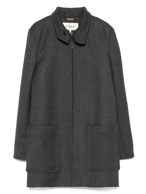 Chloé zip-up oversize coat - Grey - zdjęcie produktu nr 1