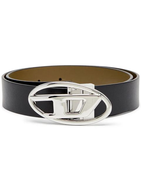 Diesel B-1DR logo-buckle leather belt - Black - zdjęcie produktu nr 1