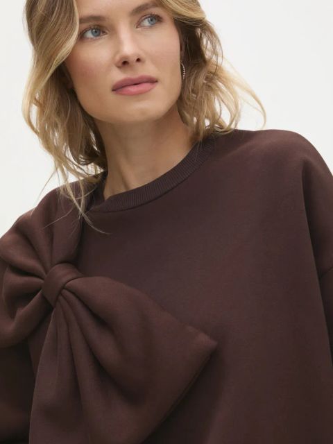 Answear.LAB bluza damska kolor brązowy gładka