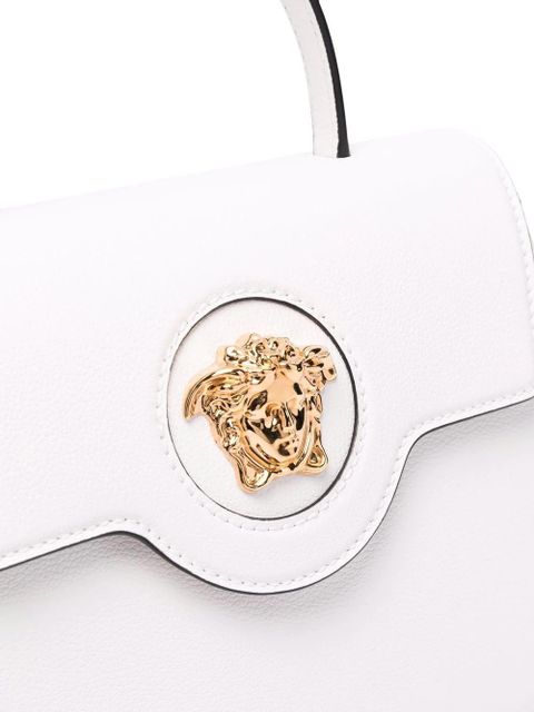 Versace La Medusa leather hand bag - White