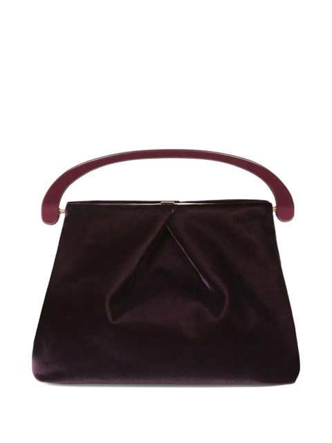 DRIES VAN NOTEN pleated velvet top-handle bag - Purple - zdjęcie produktu nr 1