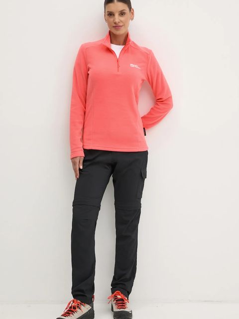 Jack Wolfskin bluza sportowa Taunus kolor pomarańczowy gładka 1709532 - zdjęcie produktu nr 2