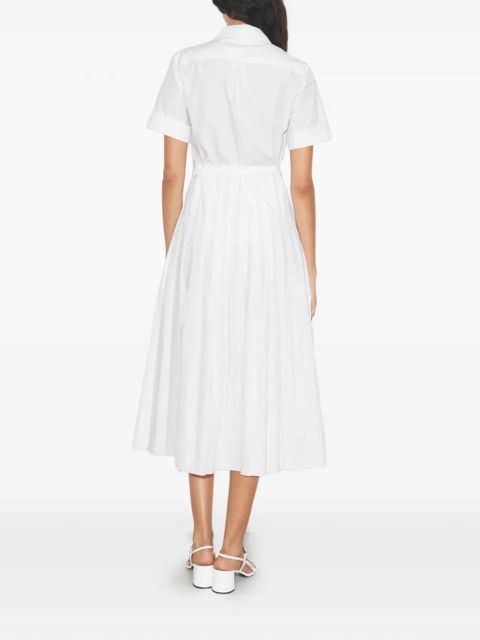 Tory Burch pleated poplin shirtdress - White