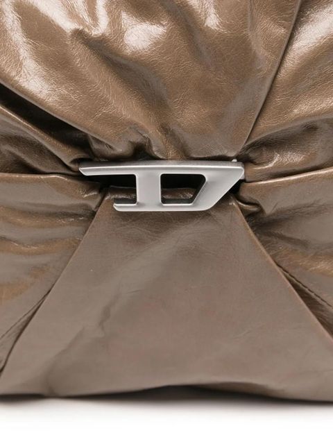 Diesel drawstring leather bucket bag - Brown