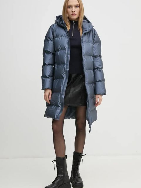 Rains kurtka Alta Longer Puffer Jacket W3T4 kolor niebieski zimowa 15130-36