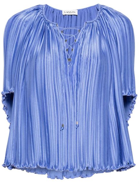 Lanvin charmeuse plissé blouse - Purple - zdjęcie produktu nr 1