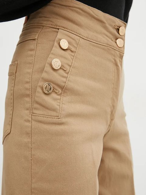 Silvian Heach jeansy HARY (DYANA) damskie kolor brązowy GPA24305JE