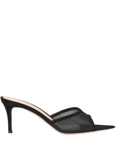 Gianvito Rossi 70mm Dorotea pointed-toe heeled mules - Black - zdjęcie produktu nr 1