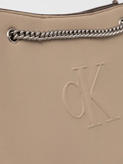 Calvin Klein Jeans torebka kolor beżowy LV04K3163G