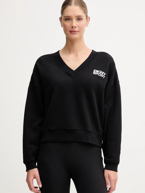 Dkny bluza bawełniana damska kolor czarny z aplikacją DP5T1279 - zdjęcie produktu nr 1