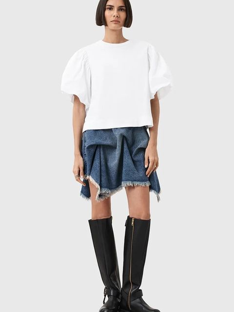 AllSaints t-shirt bawełniany JESS damskie kolor biały W031JD