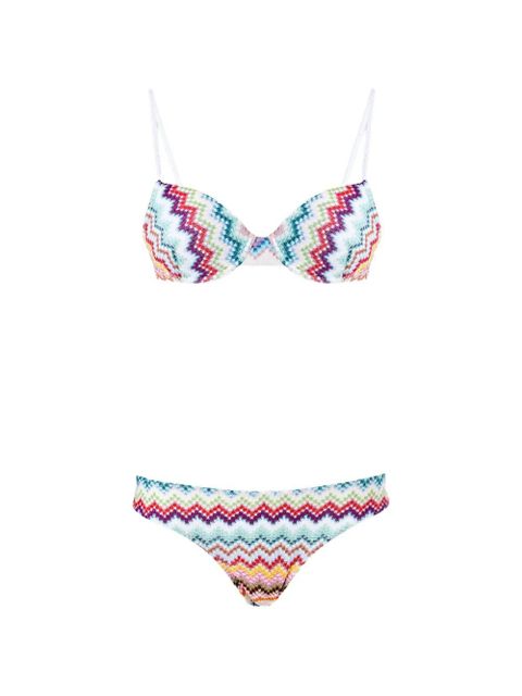 Missoni zig-zag-pattern bikini set - White - zdjęcie produktu nr 1
