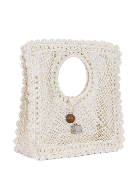 Jacquemus Le Carré crochet-knit beach bag - Neutrals - zdjęcie produktu nr 2
