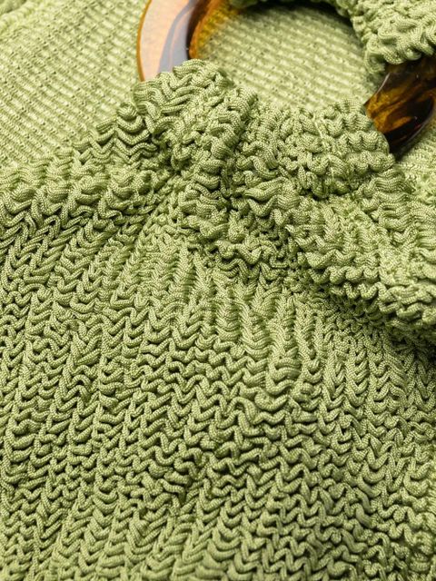 Hunza G high-waisted crinkled bikini set - Green