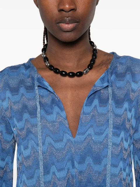 Missoni long-sleeve midi dress - Blue