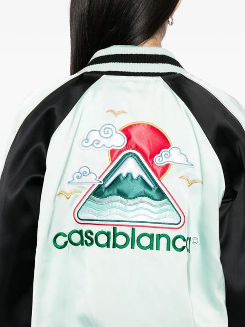 Casablanca logo-embroidered jacket - Green
