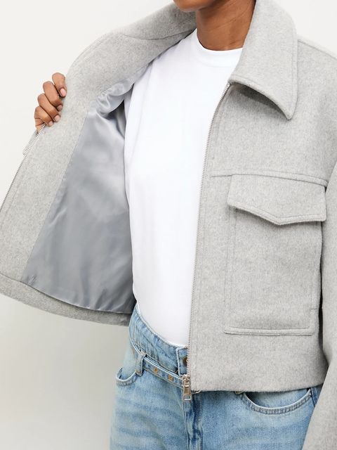 Answear.LAB płaszcz wełniany kolor szary