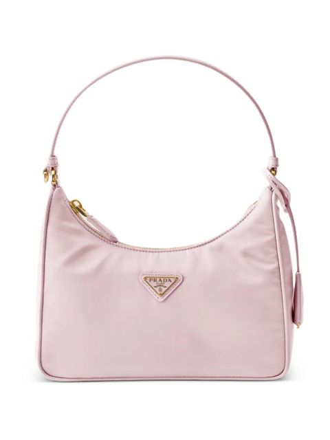 Prada mini Re-Edition 2005 triangle-logo tote bag - Pink - zdjęcie produktu nr 1
