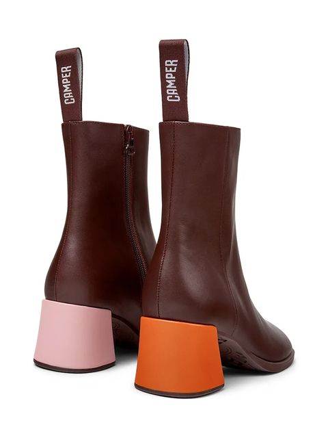 Camper botki skórzane TWS damskie kolor bordowy na słupku K400798-006