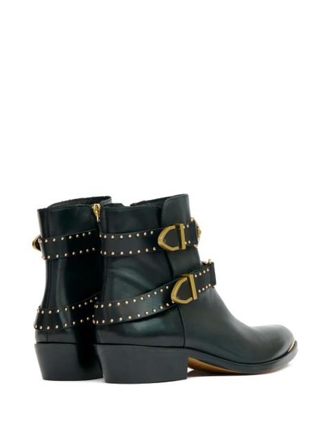 ISABEL MARANT 35mm Zalya buckle studded boots - Black - zdjęcie produktu nr 2