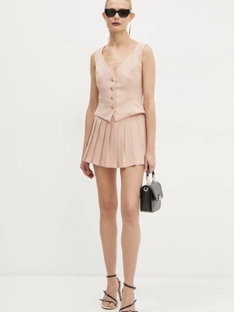 Guess spódnica MATEA kolor różowy mini rozkloszowana W5RD0O WGX02