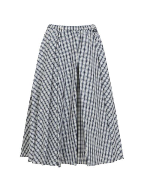 Prada checked-pattern skirt - Blue - zdjęcie produktu nr 1