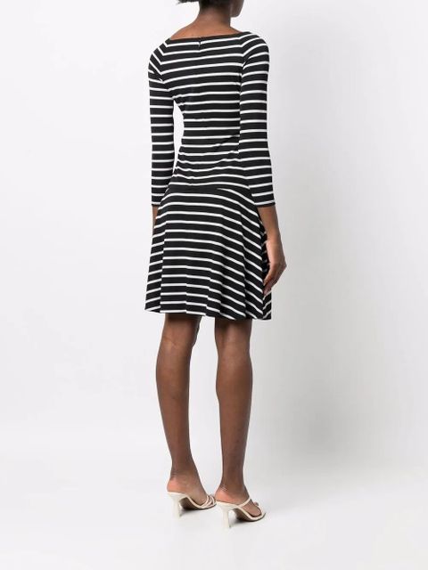 Lauren Ralph Lauren stripe-print mini dress - Black