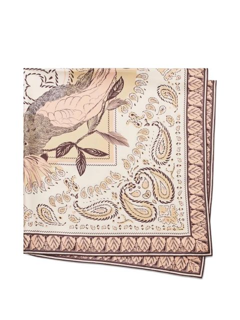 Tory Burch Cockatoo bandana silk square scarf - Neutrals - zdjęcie produktu nr 2