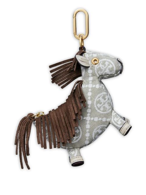 Tory Burch patterned-horse bag charm - Neutrals