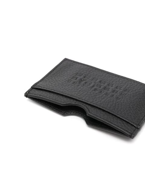 MM6 Maison Margiela numbers-motif leather card holder - Black