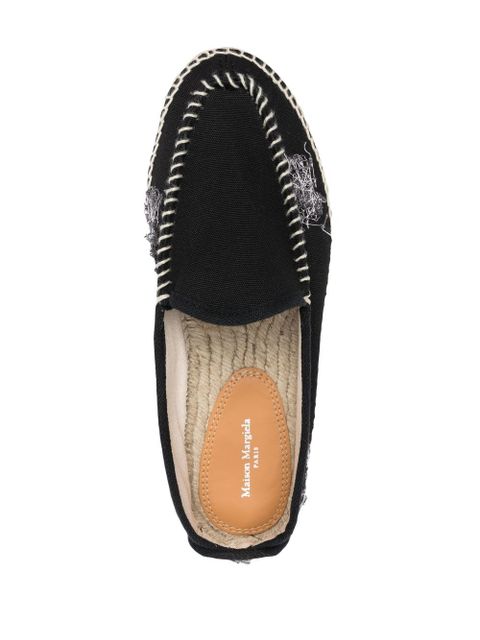 Maison Margiela embroidered canvas espadrilles - Black
