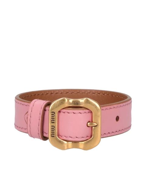 Miu Miu buckle leather bracelet - Pink