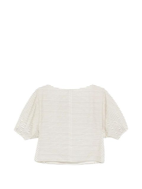 STAUD striped short-sleeve top - Neutrals - zdjęcie produktu nr 2