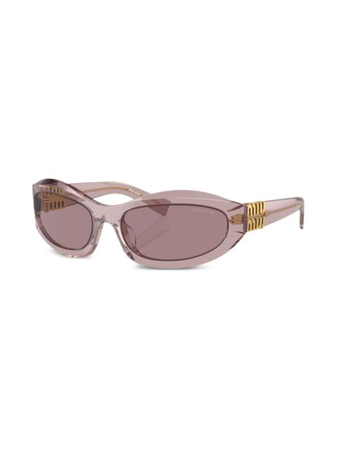 Miu Miu Eyewear geometric-frame sunglasses - Purple - zdjęcie produktu nr 2