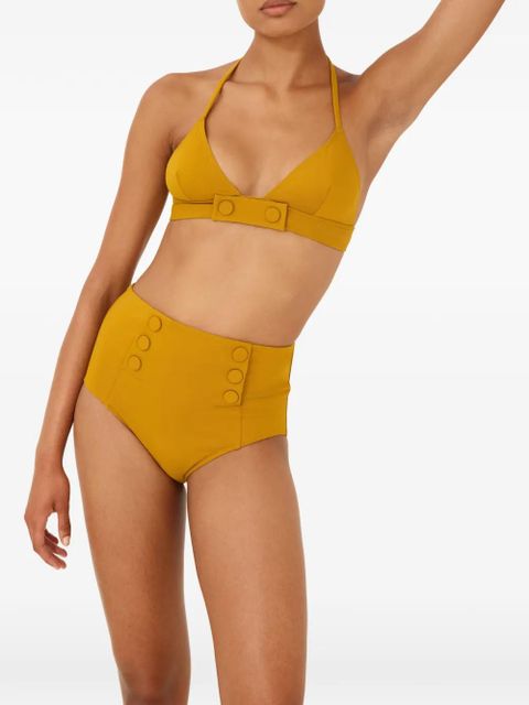 ERES high-waisted button-detail bikini bottoms - Yellow