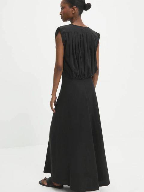 Answear.LAB bluzka i spódnica damski kolor czarny