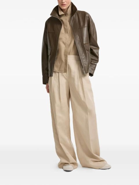 Yves Salomon lamb leather short jacket - Brown - zdjęcie produktu nr 2