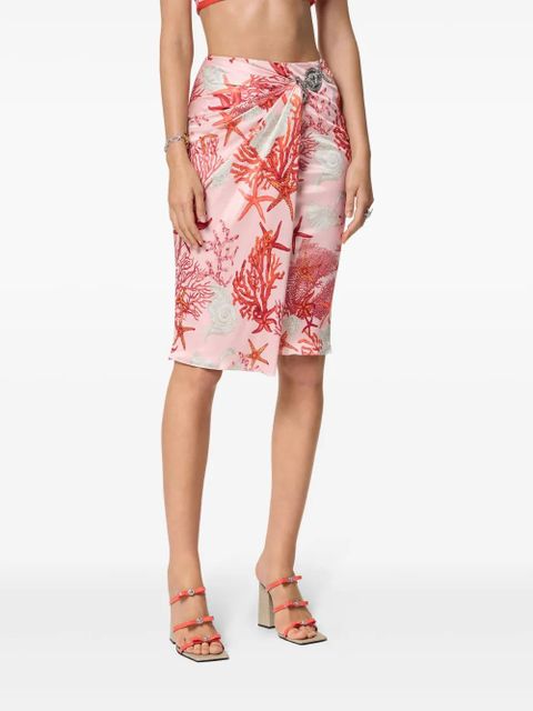 Versace Barocco Sea gathered midi skirt - Pink - zdjęcie produktu nr 2