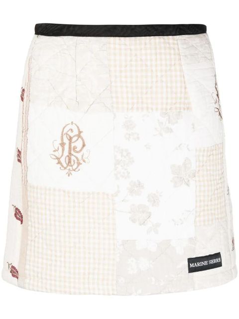 Marine Serre boutis mini skirt - Neutrals - zdjęcie produktu nr 1