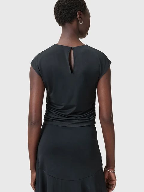 AllSaints bluzka ANNALIE damska kolor czarny gładka W191JC