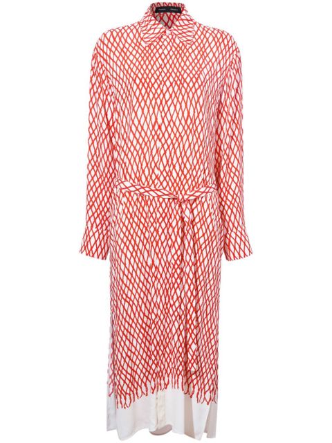 Proenza Schouler Bailey abstract-print midi dress - Red - zdjęcie produktu nr 1
