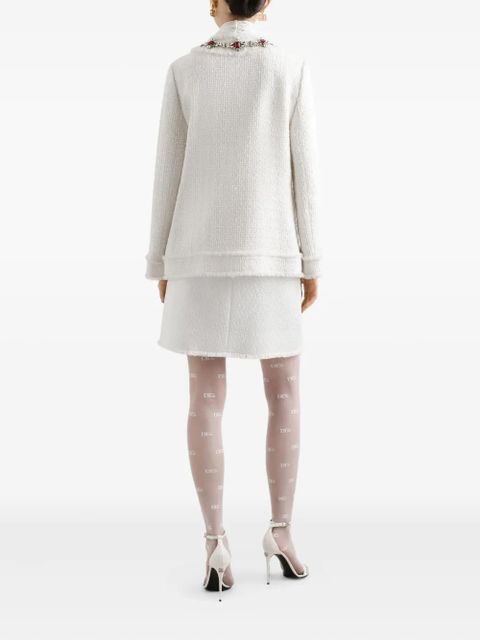 Dolce & Gabbana DNA single-breasted tweed jacket - White