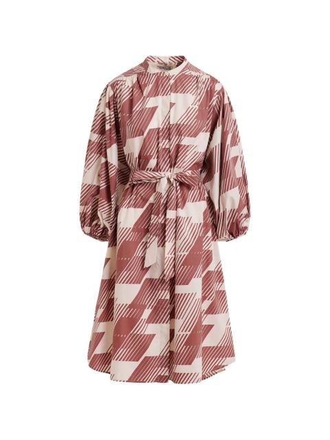 Essentiel Antwerp patterned midi dress - Brown - zdjęcie produktu nr 1