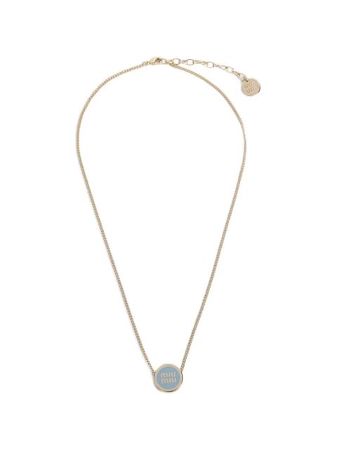 Miu Miu logo-detail necklace - Gold - zdjęcie produktu nr 1
