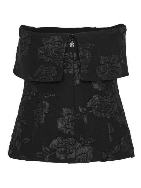 ROTATE BIRGER CHRISTENSEN floral-jacquard top - Black
