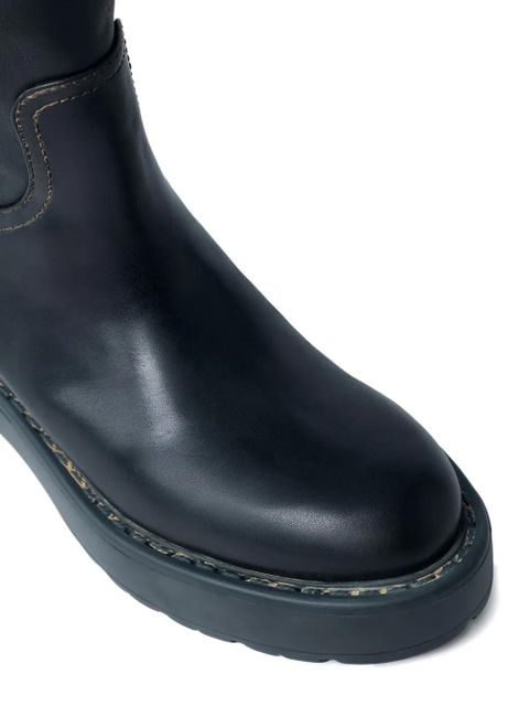 Miu Miu 55mm logo boots - Black